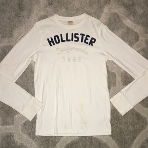 Hollister white long sleeve top
